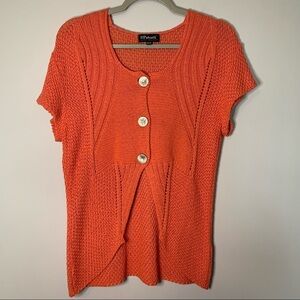 Women’s Putorti coral knit button front cardigan size medium M